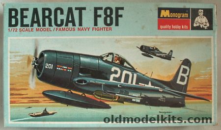 Monogram 1/72 Grumman Bearcat F8F Blue Box Issue, PA144-70 plastic model kit